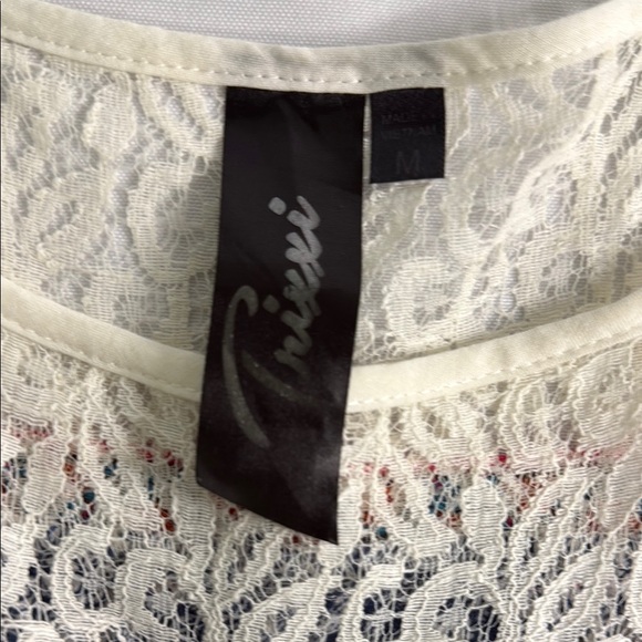 Trixxi Blue and White Sleeveless Halter Sundress - Picture 6 of 7